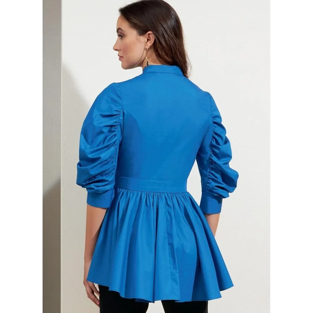 Vogue Patterns V1875‎ Sewing Pattern Womens 18-26 Peplum Tops Ruched Sleeves